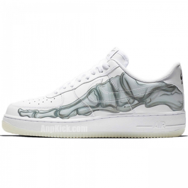 Nike Air Force 1 Low Qs "Skeleton" Halloween Shoes Bq7541-100