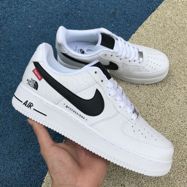 Supreme® X The North Face X Nike Air Force 1 Sup Af1 Low White/Black Ar3066-100