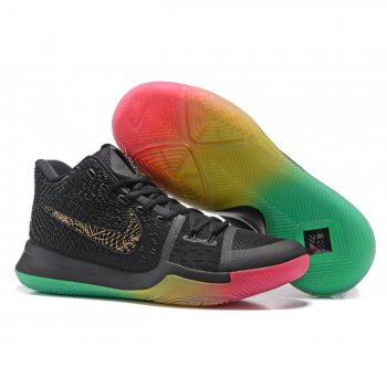 Kyrie 3 "Rainbow" Black/Gold/Colorful