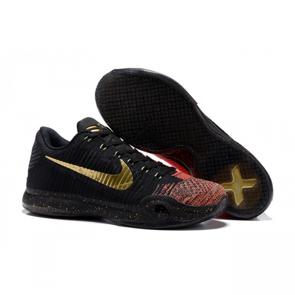 Kobe 10 Elite Low Htm "Christmas" Black/Gold