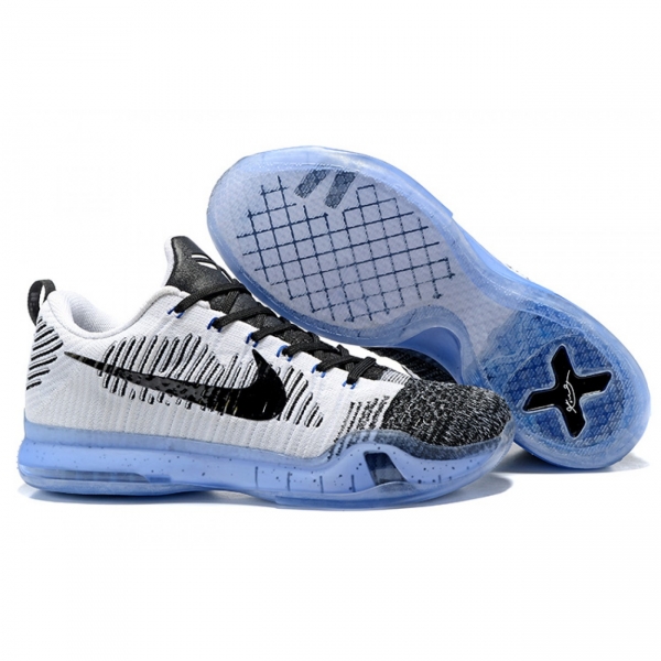 Kobe 10 Elite Low Htm "Shark Jaw" Black/White