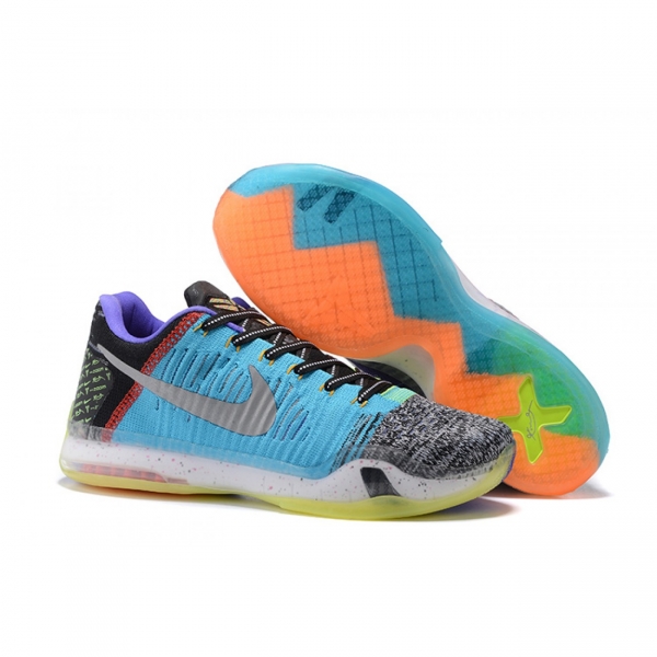 Kobe 10 Elite Low Htm "What The" Sky Blue/Red/Grey