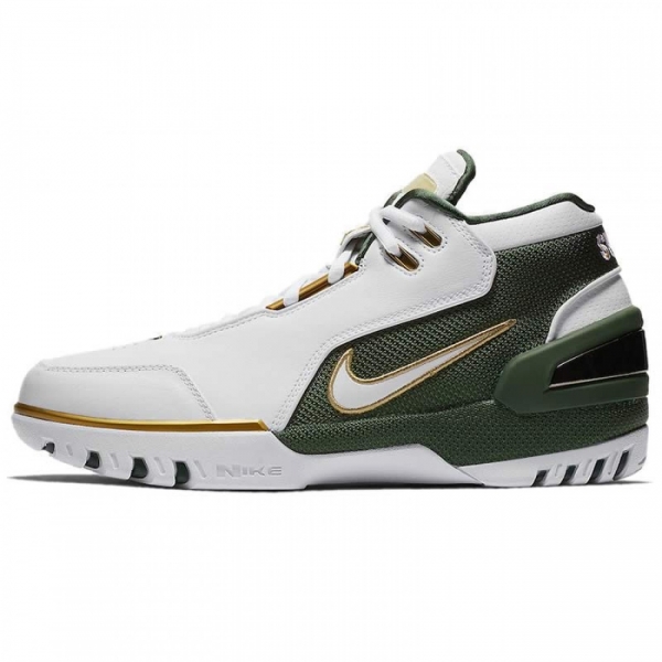 Nike Air Zoom Generation Qs "Svsm" Lebron James Lbj1 White/Gold/Green Shoes Ao2367-100