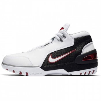 Nike Air Zoom Generation Qs "First Game" Lebron James Lbj1 White/Black/Red Shoes Aj4204-101