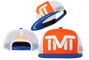 Hot Sale Brand Caps TMT Courtside Snapback in White Orange Blue,Colorful And Fashion-Forward,Hottest New Styles,On Sale Snapbacks/Hats/Caps