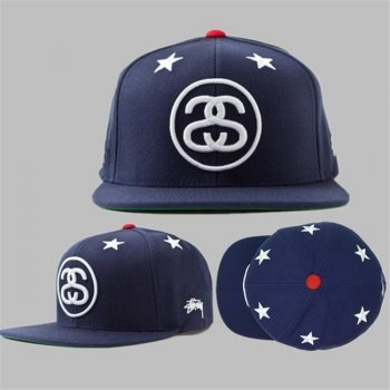 Hot Sale Brand Hats Stussy Snapback S in Dark Blue White Points,free delivery,Low Price Guarantee,Authorized Site Snapbacks/Hats/Caps