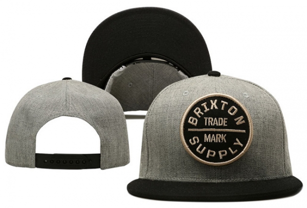 Hot Sale Brand Hats BRIXTON Snapback in Gray and Black,New Arrival,official shop,multiple colors Snapbacks/Hats/Caps