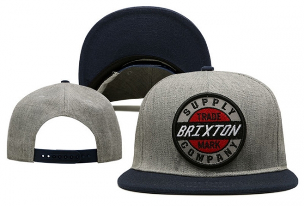 Hot Sale Brand Hats BRIXTON Snapback in Gray Dark Blue,Official supplier,Superior Quality,Clearance Prices Snapbacks/Hats/Caps