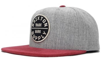 Hot Sale Brand Hats BRIXTON Snapback in Gray Red Black,Online Store,USA Cheap Sale,Exclusive Deals Snapbacks/Hats/Caps