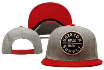 Hot Sale Brand Hats BRIXTON Snapback in Gray Red,incredible prices,beautiful in colors,delicate colors Snapbacks/Hats/Caps