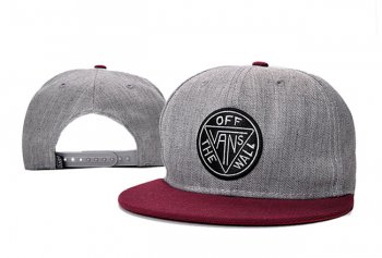 Hot Sale Brand Hats Vans Snapback Off The Wall in Dark Gray Wine Red,outlet for sale,Big discount on sale,Top Brand Wholesale Online Snapbacks/Hats/Caps