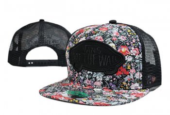 Hot Sale Brand Hats Vans Snapback Off The Wall in Flowers Black,Cheap,Free and Fast Shipping,Discount Sale Snapbacks/Hats/Caps