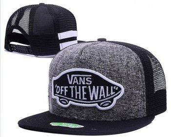 Hot Sale Brand Hats Vans Snapback Off The Wall in Gray Black,official authorized store,Outlet Store,Hot Sale Snapbacks/Hats/Caps