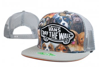 Hot Sale Brand Hats Vans Snapback Off The Wall in Gray Dogs Pictures,Buy Online,UK official online shop,multiple colors Snapbacks/Hats/Caps