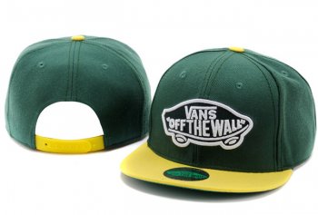 Hot Sale Brand Hats Vans Snapback Off The Wall in Green Yellow,famous brand,Official UK Stockists,USA Cheap Sale Snapbacks/Hats/Caps