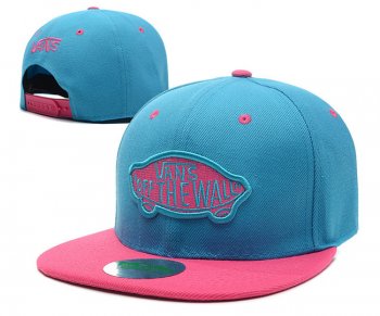 Hot Sale Brand Hats Vans Snapback Off The Wall in Jade Blue with Pink,coupon codes,entire collection,fashionable design Snapbacks/Hats/Caps