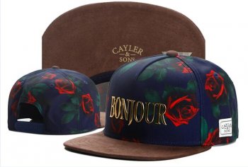 Hot Sale Brand Hats Cayler Sons Snapback Bonjour in Blue Red Brown,Save up to 80%,attractive design,world-wide renown Snapbacks/Hats/Caps