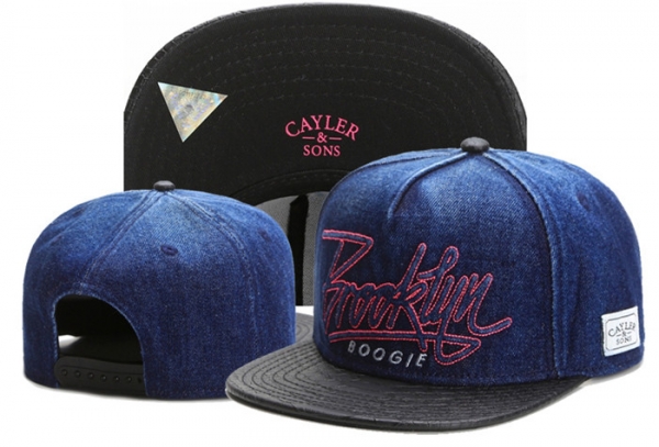 Hot Sale Brand Hats Cayler Sons Snapback Brooklyn in Dark Blue Red,cheapest online price,super quality,Elegant Factory Outlet Snapbacks/Hats/Caps