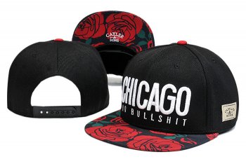 Hot Sale Brand Hats Cayler Sons Snapback Chicago in Black Red Flower,Lowest Price Online,Store,Biggest Discount Snapbacks/Hats/Caps