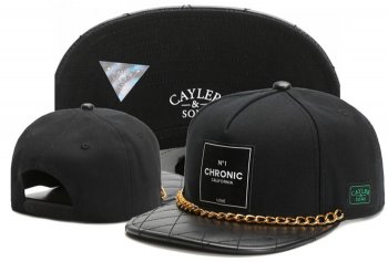 Hot Sale Brand Hats Cayler Sons Snapback Chronic in Coal Black,Cheap,Clearance,Clearance Sale Snapbacks/Hats/Caps