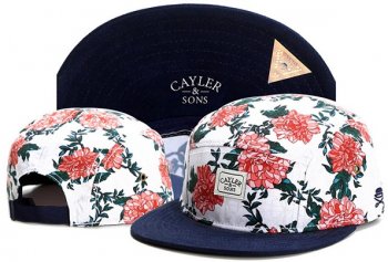 Hot Sale Brand Hats Cayler Sons Snapback in White Peach Flower Black,outlet store sale,super quality,hot sale Online Snapbacks/Hats/Caps