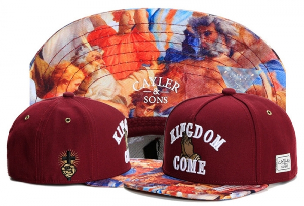 Hot Sale Brand Hats Cayler Sons Snapback Kingdom in Wine Red Colorful,fashionable design,entire collection,Various Colors Snapbacks/Hats/Caps