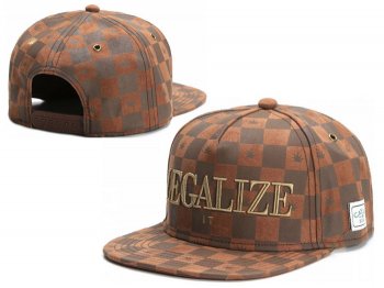 Hot Sale Brand Hats Cayler Sons Snapback Legalize in Brown Gray Grids,Outlet Online,Cheap Sale,reasonable price Snapbacks/Hats/Caps