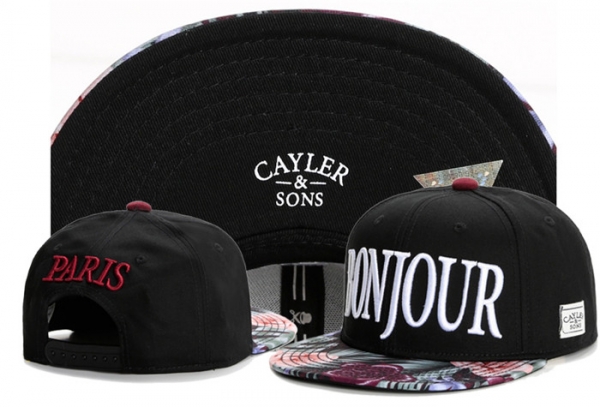 Hot Sale Brand Hats Cayler Sons Snapback Paris in Black Green Purple Flower,Official,Free Shipping,high quality guarantee Snapbacks/Hats/Caps