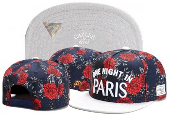 Hot Sale Brand Hats Cayler Sons Snapback Paris in Blue Red Flower White,wide range,Cheap Sale,Outlet on Sale Snapbacks/Hats/Caps