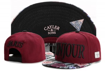 Hot Sale Brand Hats Cayler Sons Snapback Paris in Wine Red Purple Flower,fashionable design,recognized brands,Huge Discount Snapbacks/Hats/Caps