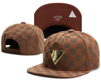 Best Selling Caps Cayler Sons Snapback in Brown Gray Grids,UK Factory Outlet,Outlet Store,discount shop Snapbacks/Hats/Caps