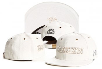 Best Selling Hats Cayler Sons Snapback Brooklyn in Beige White,Shop,recognized brands,reliable reputation Snapbacks/Hats/Caps