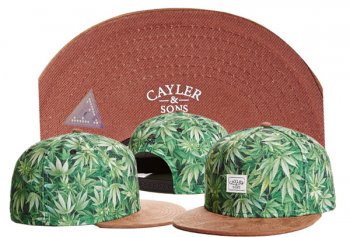 Best Selling Hats Cayler Sons Snapback in Green Leaves Brown,retail prices,100% quality guarantee,newest collection Snapbacks/Hats/Caps