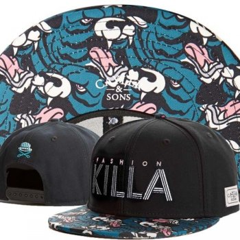 Best Selling Hats Cayler Sons Snapback Killa in Coal Black Blue,Discount,UK Discount Online Sale,high-tech materials Snapbacks/Hats/Caps