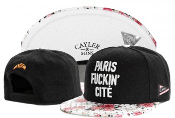 Best Selling Hats Cayler Sons Snapback Paris in Black White Flower,Factory Outlet,timeless,Factory Outlet Price Snapbacks/Hats/Caps