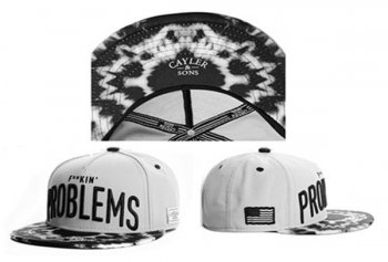 Best Selling Hats Cayler Sons Snapback Problem in White Gray,Sale UK,collection,coupon codes Snapbacks/Hats/Caps