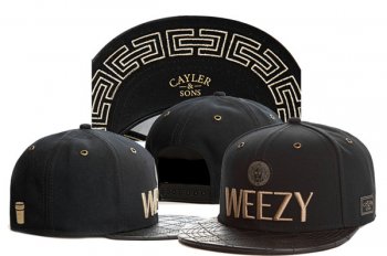 Best Selling Hats Cayler Sons Snapback Weezy in Black Gold Logo,No Sale Tax,Official,Outlet Factory Online Store Snapbacks/Hats/Caps