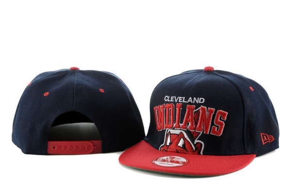 MLB Snapbacks Cleveland Indians New Era 59FIFTY Fitted Hats in Dark Blue Red,premium selection,cheapest online price,various styles Snapbacks/Hats/Caps