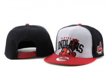 MLB Snapbacks Cleveland Indians New Era 59FIFTY Fitted Hats in White Black Red,unique,fashionable design,delicate colors Snapbacks/Hats/Caps