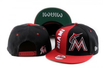 MLB Snapbacks Florida Marlins New Era 59FIFTY Fitted Hats in Black Red,Cheapest,USA Discount Online Sale,super quality Snapbacks/Hats/Caps