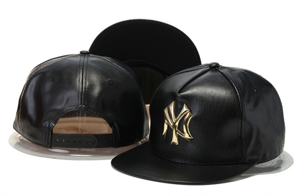 MLB Snapbacks New York Yankees New Era 59FIFTY Fitted Caps in Black Leather Gold,vast selection,catalogo,Wholesale online Snapbacks/Hats/Caps