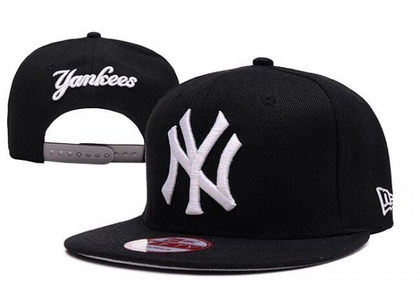 MLB Snapbacks New York Yankees New Era 59FIFTY Fitted Caps in Black with White Logo,recognized brands,various styles,cheap prices Snapbacks/Hats/Caps