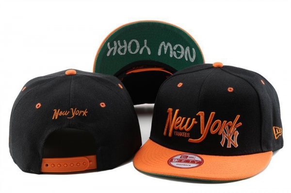 MLB Snapbacks New York Yankees New Era 59FIFTY Fitted Hats in Black Orange,vast selection,wholesale dealer,wholesale dealer Snapbacks/Hats/Caps