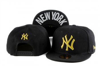 MLB Snapbacks New York Yankees New Era 59FIFTY Fitted Hats in Black Yellow Logo,large discount,100% quality guarantee,Online Snapbacks/Hats/Caps