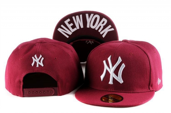 MLB Snapbacks New York Yankees New Era 59FIFTY Fitted Hats in Dark Red White Logo,popular stores,On Sale,Outlet Store Snapbacks/Hats/Caps