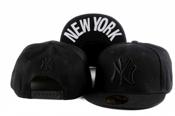 MLB Snapbacks New York Yankees New Era 59FIFTY Fitted Hats in Full Black,100% high Quality Guarantee,timeless,promo codes Snapbacks/Hats/Caps