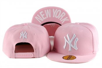 MLB Snapbacks New York Yankees New Era 59FIFTY Fitted Hats in Pink White Logo,Clearance,authentic quality,Exclusive Deals Snapbacks/Hats/Caps