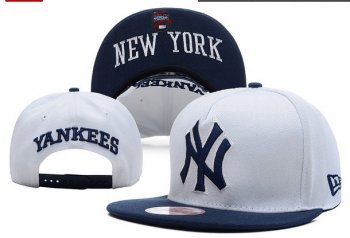 MLB Snapbacks New York Yankees New Era 59FIFTY Fitted Hats in White and Dark Blue,fabulous collection,high quality guarantee,amazing selection Snapbacks/Hats/Caps