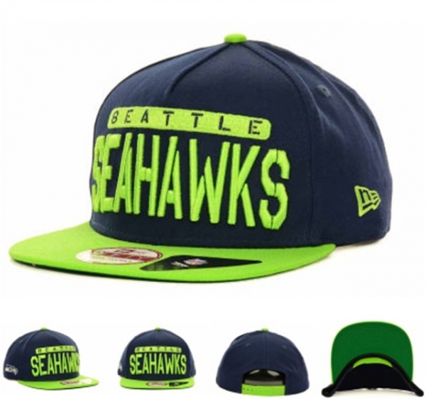 NFL Snapbacks Seattle Seahawks New Era 59FIFTY Fitted Hats in Black Fluorescent Green,reputable site,attractive price,pretty and colorful Snapbacks/Hats/Caps