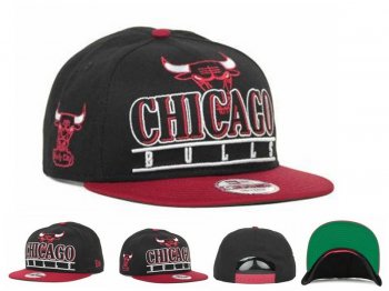 NBA Snapbacks Chicago Bulls New Era 59FIFTY Fitted Caps in Coal Black Dark Red,Store,Most Fashionable Outlet,wholesale price Snapbacks/Hats/Caps